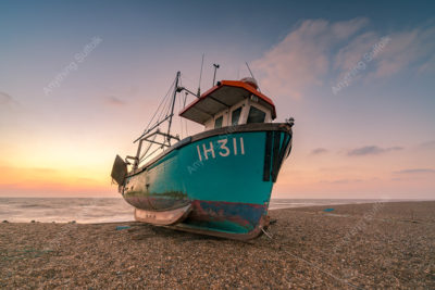 Boat on Aldeburgh beach by Nicholas Seaman