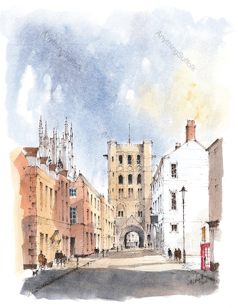 Churchgate Street, Bury St Edmunds by David Smeaden