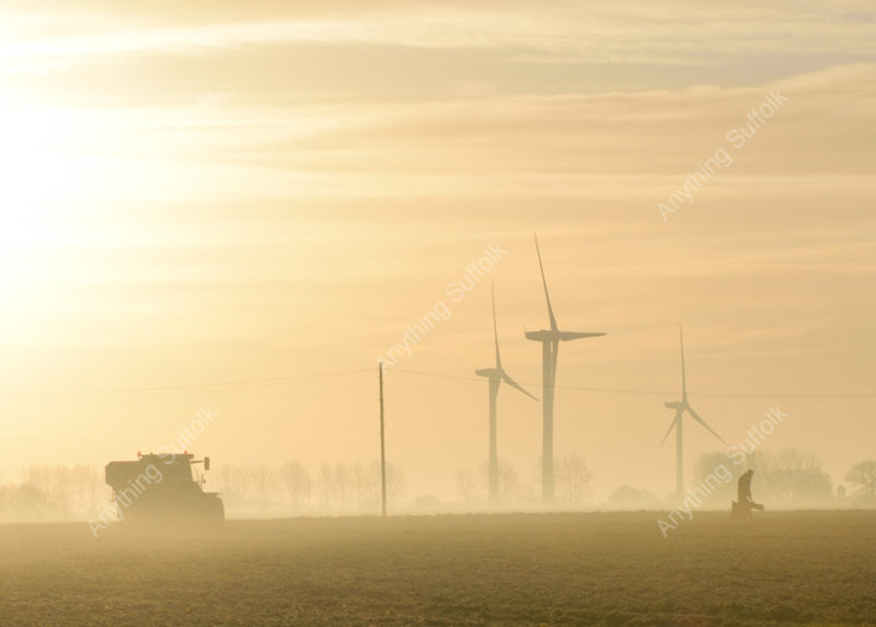 Suffolk agriculture and wind turbines by James Ellis