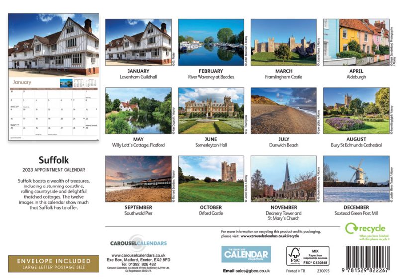 A4 Suffolk Calendar 2023 AnythingSuffolk a range of Suffolk printed