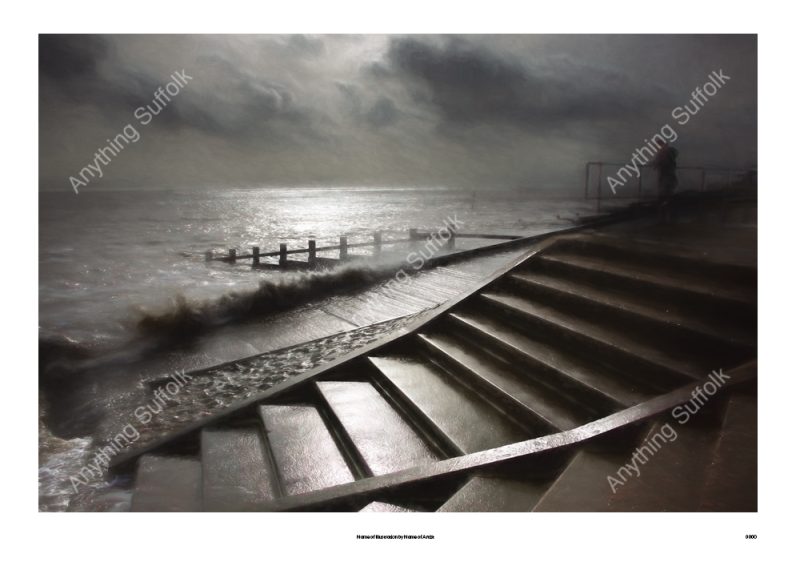 Solitude by the sea at Felixstowe by Steve Stoddart