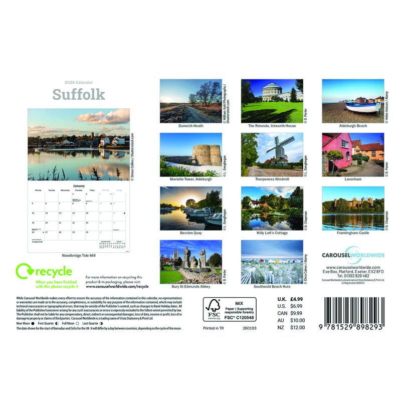 A5 Suffolk Calendar 2026
