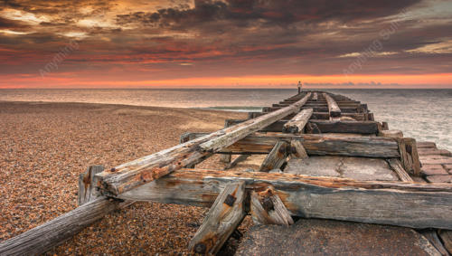 Landguard Point Jetty by Aron Radford