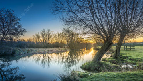 River Stour Winter Sunrise by Aron Radford