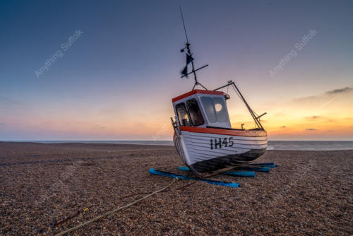 Boat on Aldeburgh beach by Nicholas Seaman