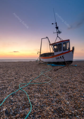 Boat on Aldeburgh beach by Nicholas Seaman