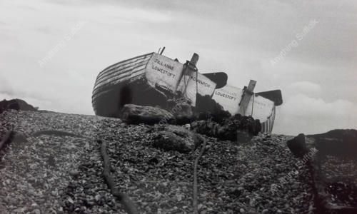 Fishing Boats at Dunwich by Julie Castell