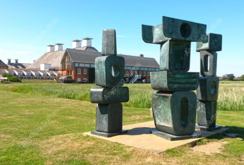 Snape Maltings with Barbara Hepworth sculpture by Hazel Calver